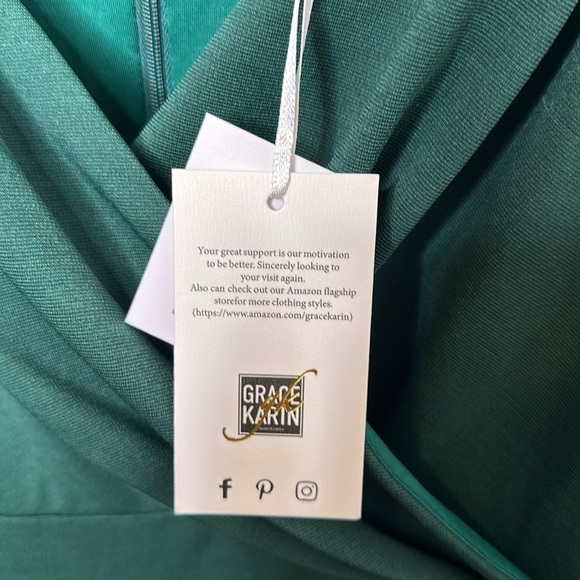 GRACE KARIN Green Sleeveless Wrap V-Neck A-line Cocktail Swing Dress - Picture 8 of 15